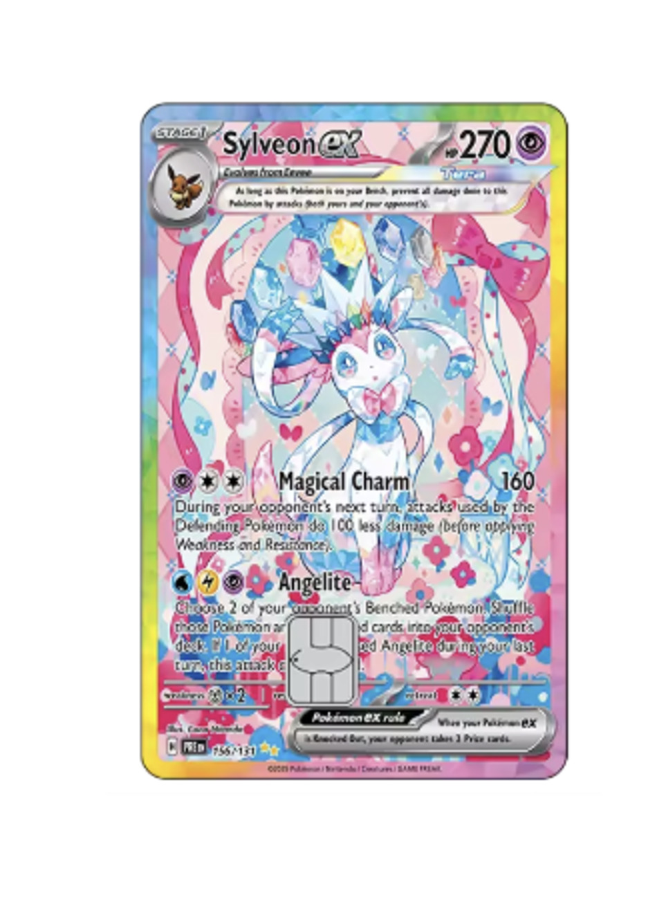 New EX Sylveon Magical Charm Matte Credit Card Skin/Sticker, No Chip